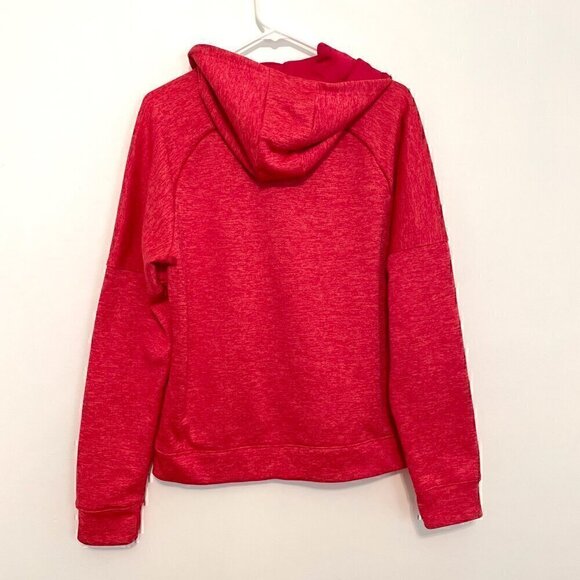 ADIDAS Climawarm Team Issue Fleece Pullover Logo Hoodie Red Active Sweatshirt L - Picture 9 of 12